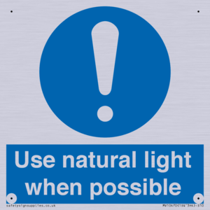 Use natural light when possible
